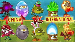 PvZ 2 All Plants Сhallenge - Chinese plants vs international plants Who Can Win？(Part 2)