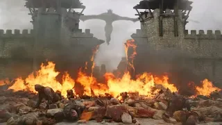 Daenerys burns The Iron Fleet and The Golden Company | GAME OF THRONES 8x05 [HD] Scene