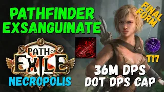 POE 3.24 Final Form of Pathfinder Exsanguinate Build, 36M DoT DPS Cap