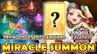 Mobile Legends Adventure: Miracle Hero Summon (Trying to Get an Epic Dark Hero)