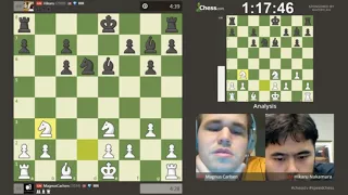 Magnus Carlsen vs Hikaru Nakamura Speed Chess Championship 2017 Final (part 1)