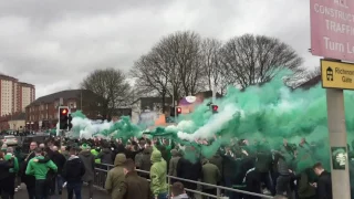 Green Brigade | Celtic Ultras Corteo | Celtic Fans | Celtic vs Rangers*
