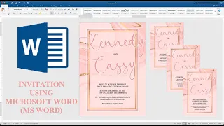PEACH WITH GOLD | How to make WEDDING INVITATION in Microsoft Word (MS Word) Cassy Soriano