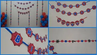 How to make Spiderman Theme Birthday decorations | Spiderman Theme Birthday Banner | Birthday Theme
