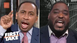 'You have two rings because of Tom Brady!' - Stephen A. gets heated with Damien Woody | First Take