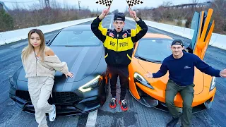 HE CHALLENGED MY GIRLFRIEND TO A RACE! (Mercedes GT63s AMG vs McLaren 570s)