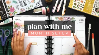 APRIL PLAN WITH ME :: Monthly Layout & Overview Pages Setup in a Classic Happy Planner