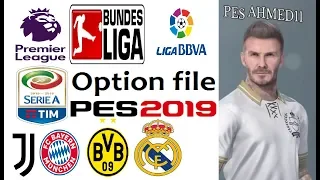 PES 2019 Option file PS4 , Bundesliga ,Premier League , MyClub Legends -بيس 19