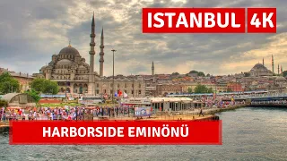 Istanbul Harborside Eminönü 15 September Walking Tour|4k UHD 60fps