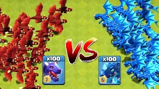 100 MAX ELECTRO DRAGON VS 100 MAX DRAGON ATTACK ON COC | CLASH OF CLANS TH12 UPDATE | NEW TROOPS