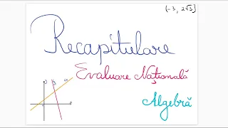 Recapitulare Evaluare Nationala - clasa a VIII-a - Algebra