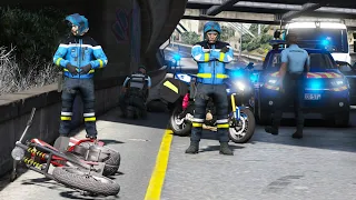 [GTA 5] UN BRAQUEUR PREND LA FUITE EN MOTO - GENDARMERIE | LSPDFR #984