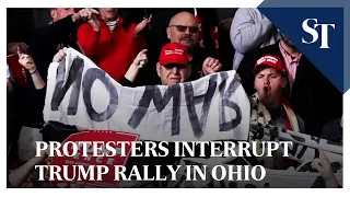 Protesters interrupt Trump rally in Ohio