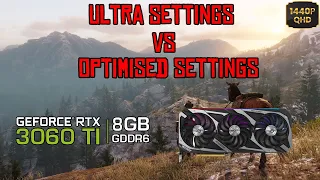 Hub Settings V.S. ULTRA Settings in Red Dead Redemption 2 | RTX 3060 Ti + Ryzen 5 3600 | 1440P
