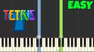 Tetris Theme - Korobeiniki - Easy Piano Tutorial (Synthesia/Sheet Music)