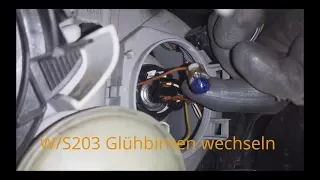 W203 Glühbirnenwechsel Standlicht, Blinker, Abblendlicht, Fernlicht, Nebelscheinwerfer