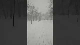 -6* ,Kyiv - Ukraine❣️ , Heavy snow of sudden 🥶🥶🥶🥶