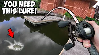 Throw THIS LURE to catch bass when THEY WON'T BITE! (Pond Bass Fishing)