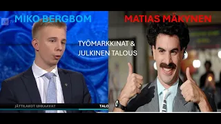 Miko Bergbom kouluttaa SDP:n Matias Mäkystä lakoista ja valtiontaloudesta | A-Studio 6.3.2024