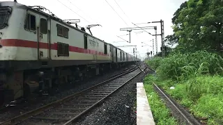82653 Yesvantpur - Jaipur Suvidha Express with LGD WAP-7 heading towards Diamond city of India