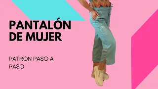 Cómo hacer Pantalón de Mujer Cintura Alta/Patrón paso a paso