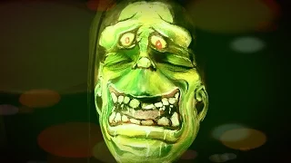 Slimer/Ghostbusters: Face paint/cosplay/Halloween tutorial.