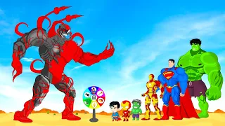 Rescue HULK & SUPERMAN, IRON MAN vs Evolution Of MECHA-CARNAGE : Who Is The King Of Super Heroes?