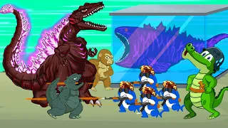 NEW POISON BLOOP & GODZILLA vs. Kong &MechaGodzilla in Monstros: Skeleton Rescue Dinosaur, Animation