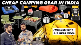 🏕️ Camping Gear Best & Cheap in India 🇮🇳 | Camping Tent | Sleeping Bag Chairs, Lights, Mattress