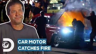 Nitrous-Fed ’55 Chevrolet Catches Fire In The Middle Of A Race! | Street Outlaws