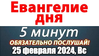 Евангелие дня с толкованием 25 февраля 2024 года Воскресенье Чтимые святые. Церковный календарь