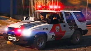 GTA V VIDA POLICIAL | HELICÓPTERO ÁGUIA INTERCEPTA MERCEDES ROUBADA. EP 307