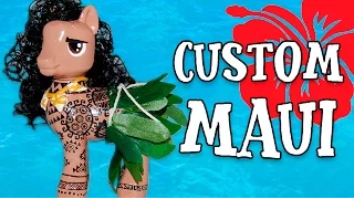 Custom MAUI THE DEMIGOD PONY From Moana Disney MLP My Little Pony Tutorial