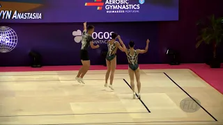 Ukraine (UKR) - 2022 Aerobic Worlds, Guimaraes (POR) - Trio Qualifications