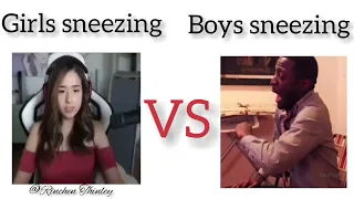 Girls sneezing vs Boys sneezing Part 1