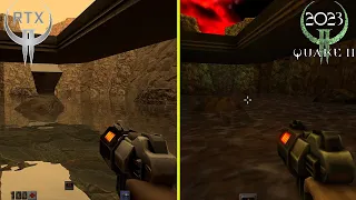 Quake 2 RTX 2019 vs 2023 Remastered  PC 4K ULTRA RTX 4080 Graphics Comparison