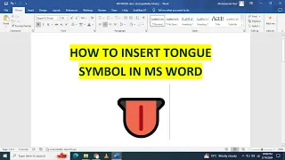 How to insert tongue 👅 symbol in microsoft word document