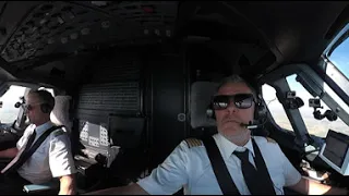 AMAZING 360° VR Views! Lufthansa Airbus A320 Munich Landing in 4K  [AirClips]