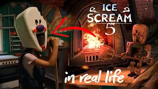 Ice Scream 5 Friends GAMEPLAY vs REAL LIFE Мороженщик 5 в реальной жизни