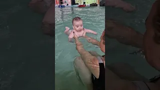 swimming with my 4 month old baby boy