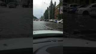 Воронеж затопило, Ленинский проспект после дождя