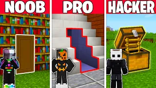 NOOB vs PRO vs HACKER: GİZLİ ODA YAPI KAPIŞMASI! - Minecraft