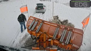 25cm of fresh snow❄️Snow removal with Unimog U400 #asmr