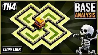 NEW Ultimate TH4 HYBRID/TROPHY[defense] Base 2020!!  Town Hall 4 Hybrid Base Design - Clash of Clans