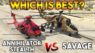 GTA 5 ONLINE : ANNIHILATOR STEALTH VS SAVAGE (WHICH IS BEST?)