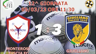 Highlights 12^ giornata Campionato Nazionale Under16 Monterosi Tuscia -Giugliano 1-3