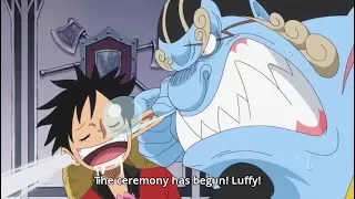 Jimbei Trying to wakeup Luffy | one piece funny moment