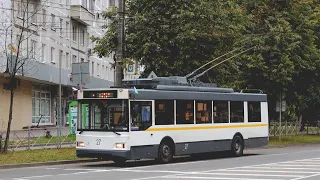 Поездка на троллейбусе Тролза Оптима по 1 маршруту в городе Видное