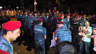 Armenian Police Clear Protesters From Yerevan Street