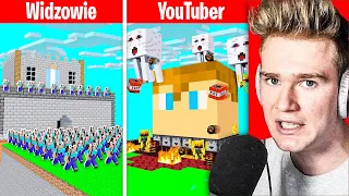 BAZA 100 WIDZÓW vs BAZA YOUTUBERA 🤯 | Minecraft Extreme